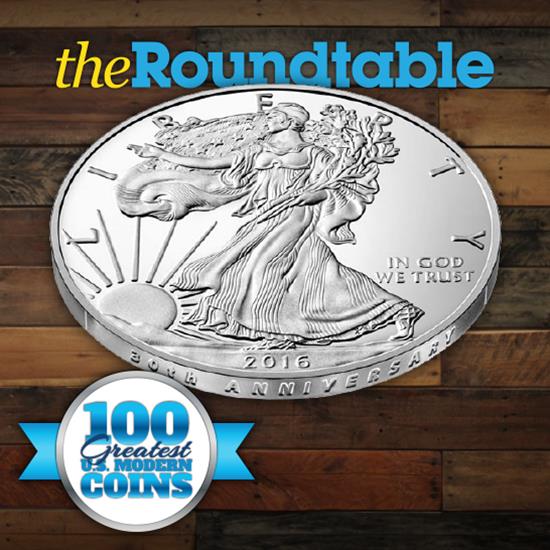 100 Greatest Modern U.S. Coins: 2016-W American Silver Eagles, Lettered Edge 30th Anniversary Issues