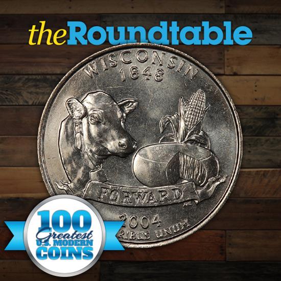 100 Greatest U.S. Modern Coins: 2004-D, Extra Leaf, Wisconsin Quarters