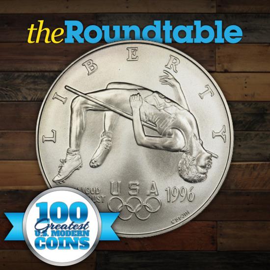 100 Greatest U.S. Modern Coins Series: 1996-D Centennial Olympics (High Jump) Dollar Commemorative
