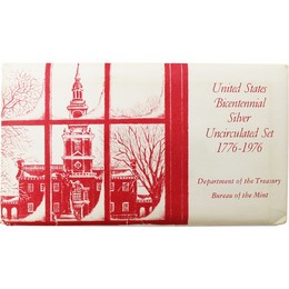 1976 3 Piece Silver Mint Set (Special Holiday Packaging) 1976 3 Piece Silver Mint Set (Special Holiday Packaging)