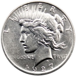 1927 D Peace Dollar Almost Uncirculated - Brilliant Uncirculated Condition 1927 D Peace Dollar Almost Uncirculated - Brilliant Uncirculated Condition