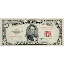 1953 $5 Legal Tender Red Seal Note XF-AU Condition 1953 $5 Legal Tender Red Seal Note XF-AU Condition