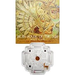 2022 $4 Solomon Islands 1.5oz Silver Incan House of the Sun Maze Prooflike Coin OGP 2022 $4 Solomon Islands 1.5oz Silver Incan House of the Sun Maze Prooflike Coin OGP