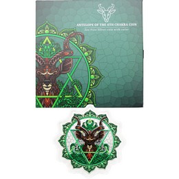 2022 $5 Solomon Islands 2oz Colorized Silver Antelope of the 4th Chakra Prooflike Coin OGP 2022 $5 Solomon Islands 2oz Colorized Silver Antelope of the 4th Chakra Prooflike Coin OGP