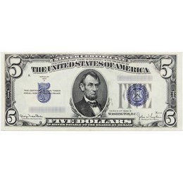 1934 $5 Silver Certificate Note AU/CU Condition 1934 $5 Silver Certificate Note AU/CU Condition