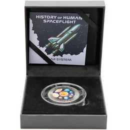 2025 2 Cedis Ghana 1oz Colorized Titanium Solar System Coin 2025 2 Cedis Ghana 1oz Colorized Titanium Solar System Coin