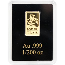 2026 $20 Liberia 1/200oz Gold End of Trail Prooflike Ingot in Velvet Pouch 2026 $20 Liberia 1/200oz Gold End of Trail Prooflike Ingot in Velvet Pouch