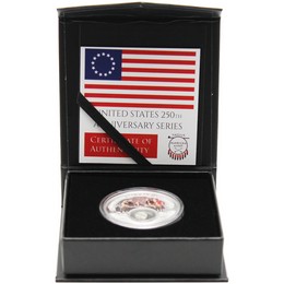 2026 $1 Proof Revolution Series America's 250th Anniversary Celebration 1oz Colorized Silver 'The Declaration' Coin 2026 $1 Proof Revolution Series America's 250th Anniversary Celebration 1oz Colorized Silver 'The Declaration' Coin