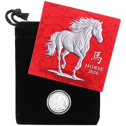 2026 100 Francs Cameroon 1/10oz Silver Lunar Horse BU Coin 2026 100 Francs Cameroon 1/10oz Silver Lunar Horse BU Coin