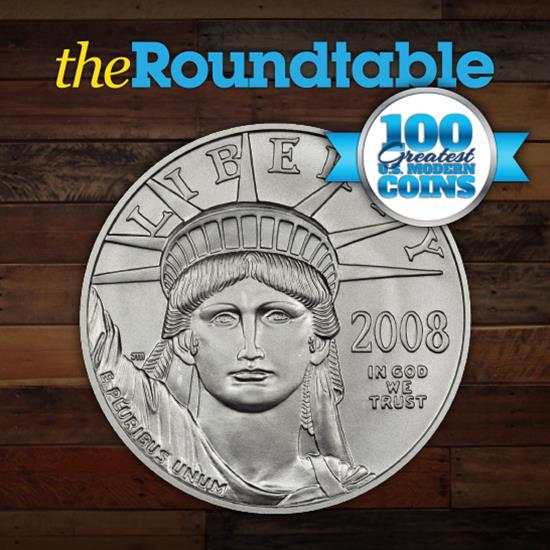 100 Greatest U.S. Modern Coins Series: 2008-W $50 American Platinum Eagle 100 Greatest U.S. Modern Coins Series: 2008-W $50 American Platinum Eagle