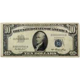 1953 $10 Silver Certificate Blue Seal VG/F Condition 1953 $10 Silver Certificate Blue Seal VG/F Condition