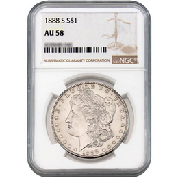 1888-S Morgan Dollar NGC AU-58 1888-S Morgan Dollar NGC AU-58