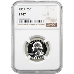1953 Proof Washington Quarter NGC PF67 1953 Proof Washington Quarter NGC PF67