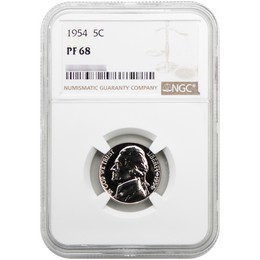 1954 Proof Jefferson Nickel NGC PF68 1954 Proof Jefferson Nickel NGC PF68