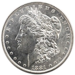 1881 O Morgan Silver Dollar BU Condition 1881 O Morgan Silver Dollar BU Condition
