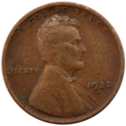 1922 D Lincoln Wheat Cent Fine - Very Fine Condition 1922 D Lincoln Wheat Cent Fine - Very Fine Condition