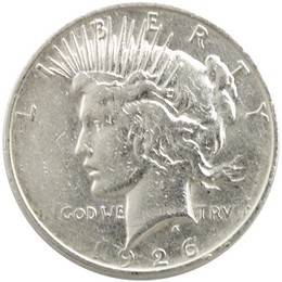 1926 D Peace Dollar in Very Fine - Extra Fine Condition 1926 D Peace Dollar in Very Fine - Extra Fine Condition