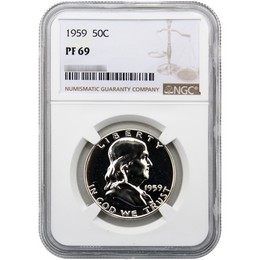 1959 Proof Franklin Half Dollar NGC PF69 1959 Proof Franklin Half Dollar NGC PF69