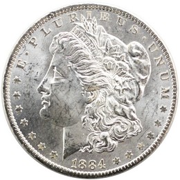 1884 O Morgan Silver Dollar BU Condition 1884 O Morgan Silver Dollar BU Condition