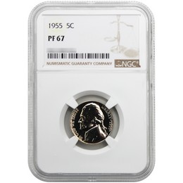 1955 Proof Jefferson Nickel NGC PF-67 1955 Proof Jefferson Nickel NGC PF-67