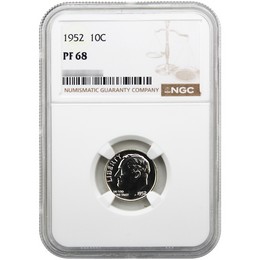 1952 Proof Roosevelt Dime NGC PF68 1952 Proof Roosevelt Dime NGC PF68