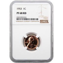 1953 Proof Lincoln Cent NGC PF68 RD 1953 Proof Lincoln Cent NGC PF68 RD