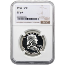 1957 Proof Franklin Half Dollar NGC PF69 1957 Proof Franklin Half Dollar NGC PF69