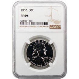 1962 Proof Franklin Half Dollar NGC PF69 1962 Proof Franklin Half Dollar NGC PF69