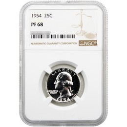1954 Proof Washington Quarter NGC PF68 1954 Proof Washington Quarter NGC PF68