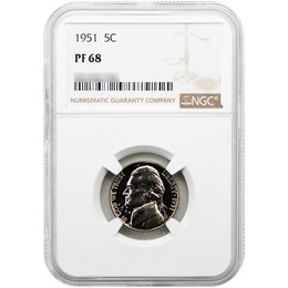 1951 Proof Jefferson Nickel NGC PF68 1951 Proof Jefferson Nickel NGC PF68