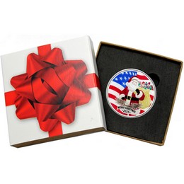 2025 Merry Christmas Patriotic Santa Claus 1oz .999 Silver Medallion Enameled in Gift Box 2025 Merry Christmas Patriotic Santa Claus 1oz .999 Silver Medallion Enameled in Gift Box