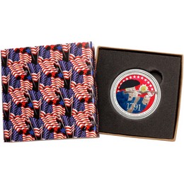 2nd Amendment 1oz .999 Silver Medallion Enameled in Gift Box 2nd Amendment 1oz .999 Silver Medallion Enameled in Gift Box