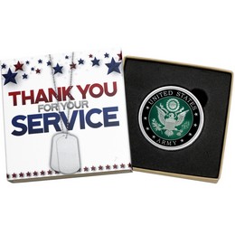 U.S. Armed Forces Army Officially Licensed 1oz .999 Silver Medallion Enameled in Gift Box U.S. Armed Forces Army Officially Licensed 1oz .999 Silver Medallion Enameled in Gift Box