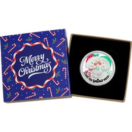 2026 I Love You Snow Much! Snowman 1oz .999 Silver Medallion Enameled in Gift Box 2026 I Love You Snow Much! Snowman 1oz .999 Silver Medallion Enameled in Gift Box