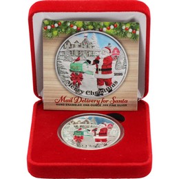2026 Santa Claus Mailbox Letters 1oz .999 Silver Medallion Enameled in Gift Box 2026 Santa Claus Mailbox Letters 1oz .999 Silver Medallion Enameled in Gift Box