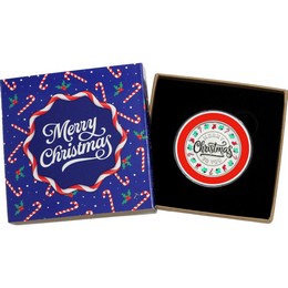Merry Christmas to You Symbols of Christmas Half Ounce .999 Silver Medallion Enameled in Gift Box Merry Christmas to You Symbols of Christmas Half Ounce .999 Silver Medallion Enameled in Gift Box