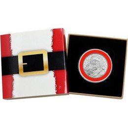 Ho Ho Ho Santa Claus Half Ounce .999 Silver Medallion in Gift Box Ho Ho Ho Santa Claus Half Ounce .999 Silver Medallion in Gift Box