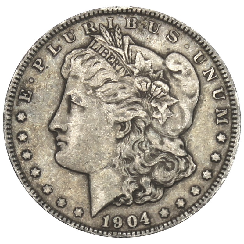 1904 P Morgan 90% Silver Dollar in VG/VF condition