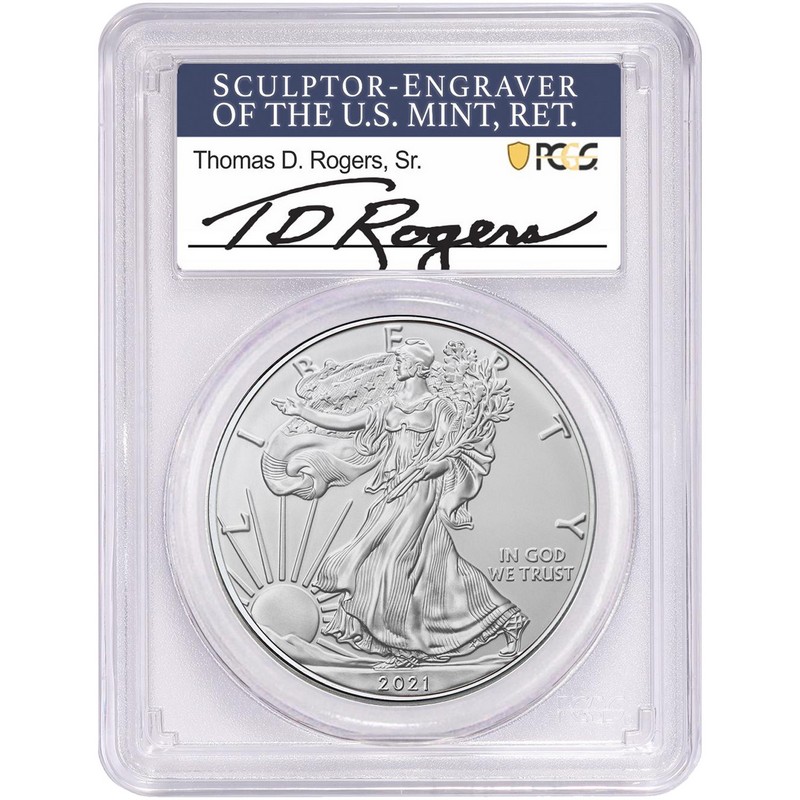 アンティークコイン 銀貨 2021 Type 1 - 1 oz Silver Eagle - PCGS MS