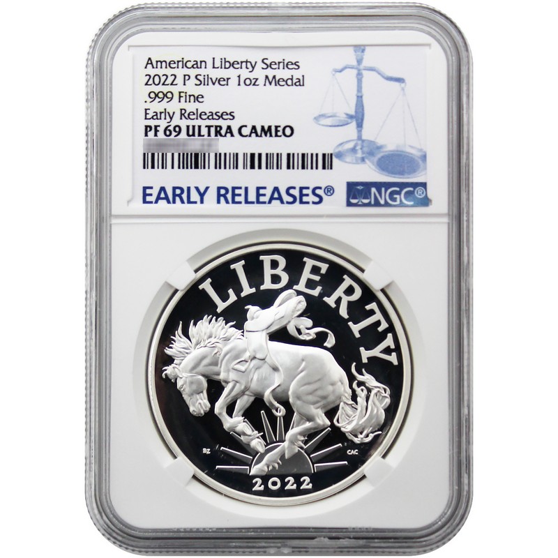 2022 P 1 oz. American Liberty Series Silver Medal NGC PF69 Early