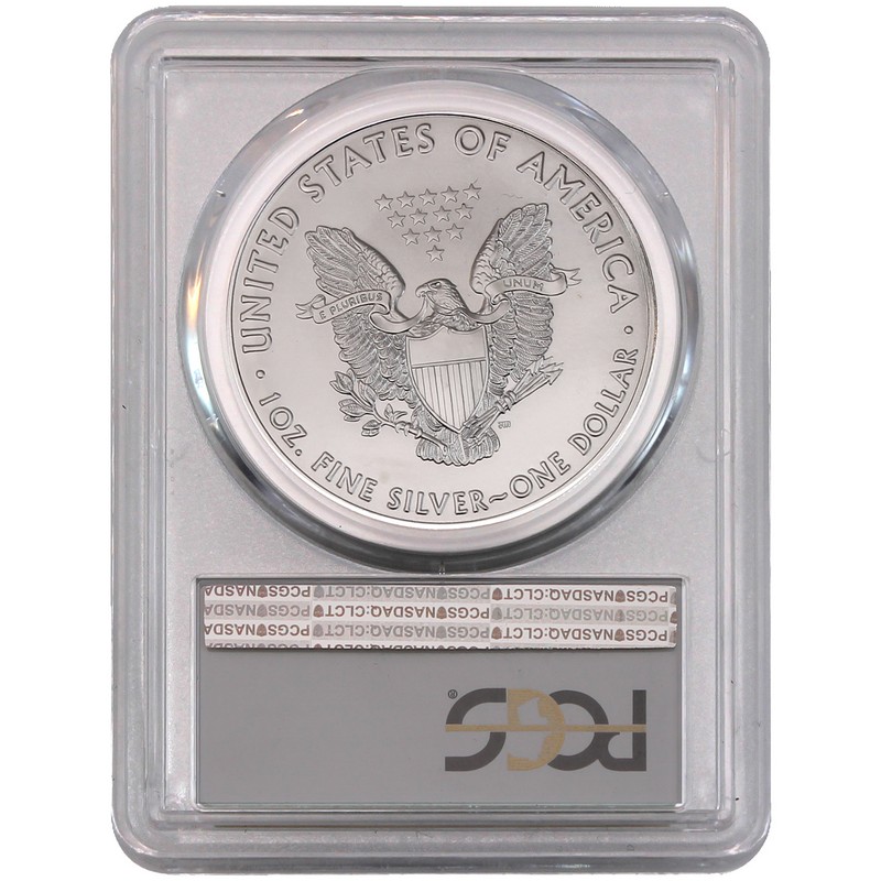 2017-P American Silver Eagle MS69 PCGS Struck At Philadelphia Green Label