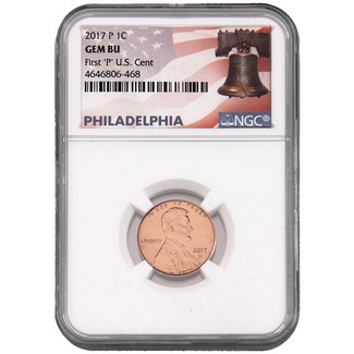 2017 P Lincoln Shield Cent NGC GEM BU Liberty Bell Label