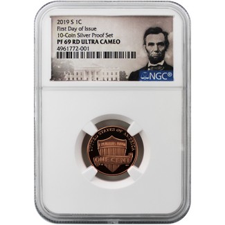 2019 S Lincoln Cent NGC PF69 RD UC FDI from the Silver Proof Set Lincoln Portrait Label