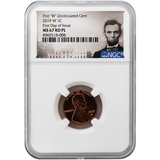 2019 W Lincoln Cent NGC MS67 RD PL FDI from the UNC Coin Set Lincoln Portrait Label