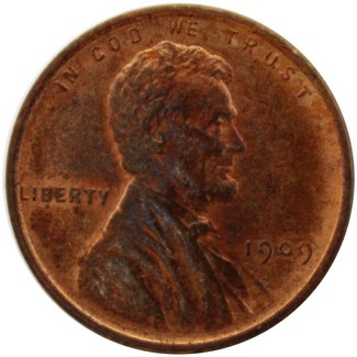 1909 P VDB Lincoln Cent Brilliant Uncirculated Condition (Red Brown)