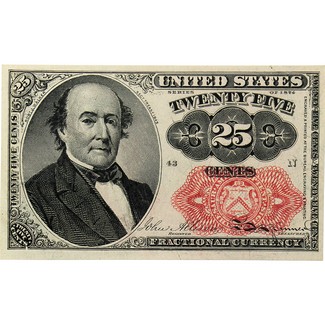 1874 United States 25c Fractional Currency Note CU