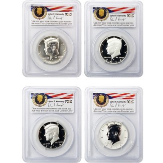 2014 Kennedy Silver 50th Anniversary 4 Coin Set PCGS 70 First Strike Washington D.C.