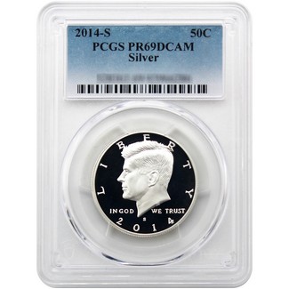 2014 S Silver Kennedy Half Dollar PCGS PR69 DCAM