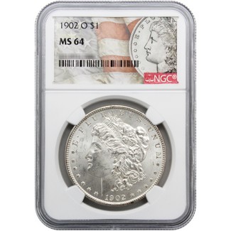 1902 O Morgan Dollar NGC MS64 Morgan/ Flag Label