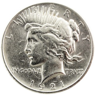 1921 Peace Dollar VG to Better Condition